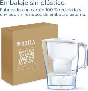 BRITA Jarra con filtro de agua Marella blanca (2.4 l)